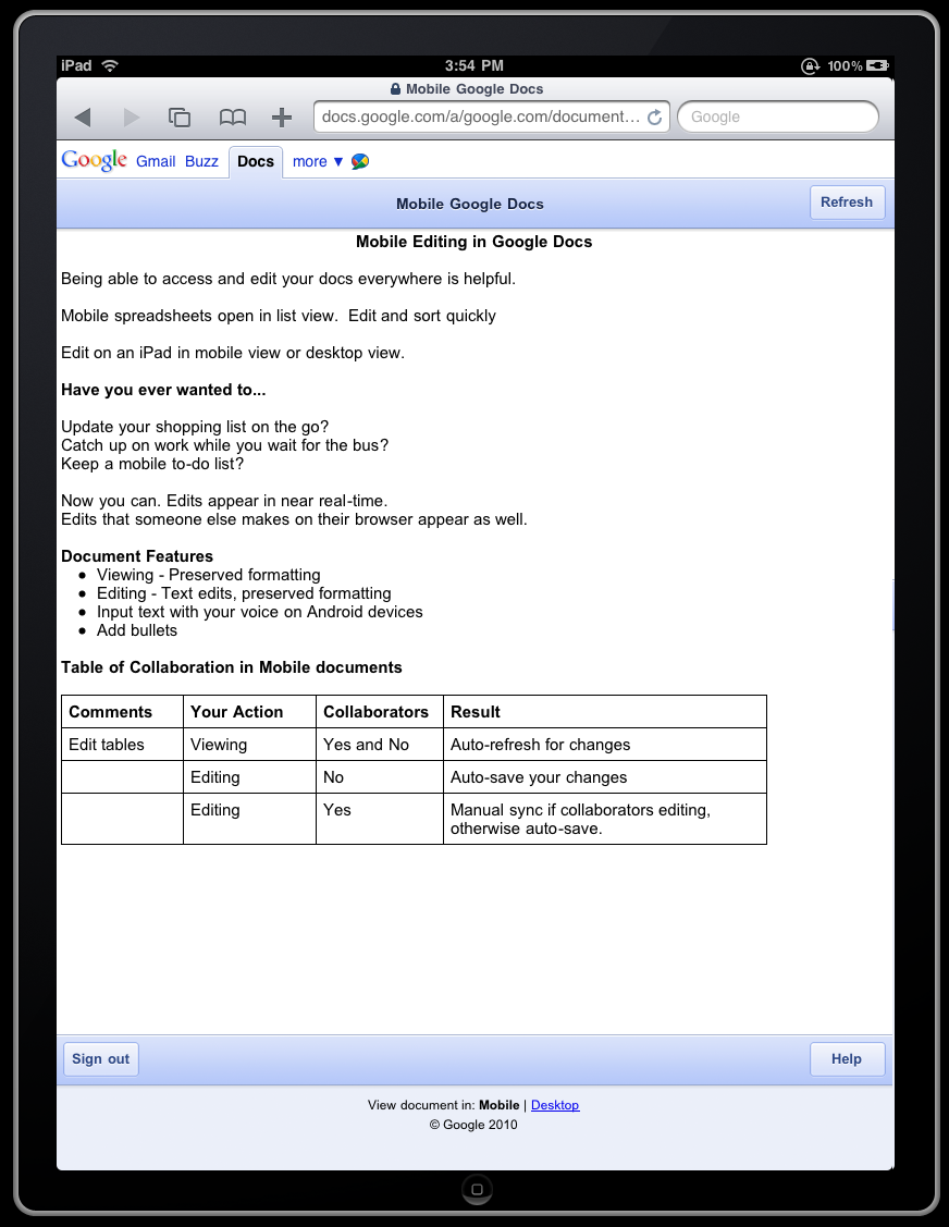 Google Docs Editing: My iPad Just Got More Useful