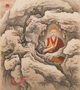The emperor is dressed in fluffy Clouds