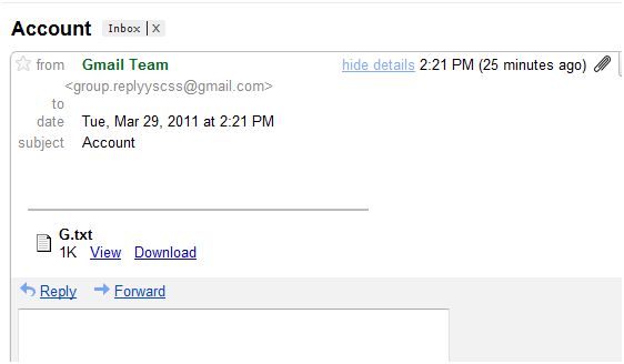 New Gmail Scam making the rounds
