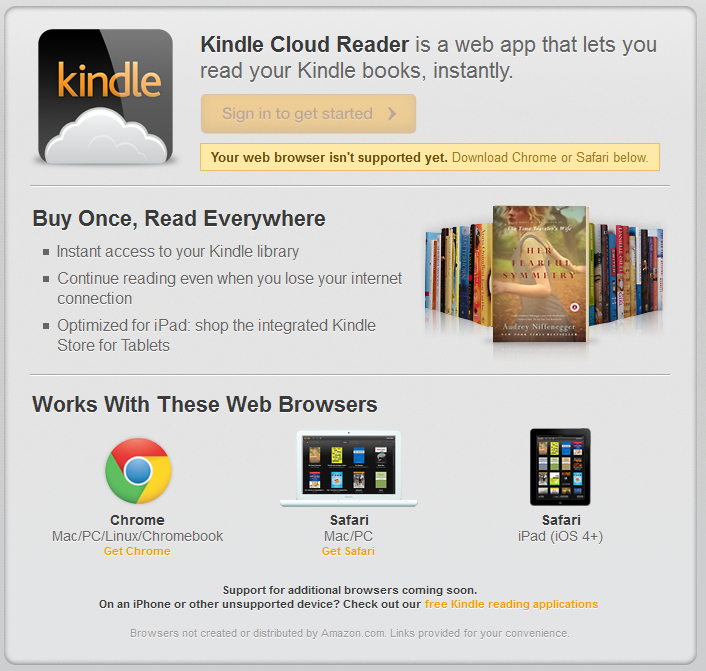 Beating Apples system Amazon introduces Cloud Reader
