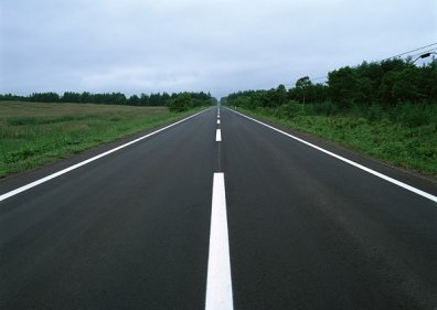 Asphalt that controls traffic type and flow?
