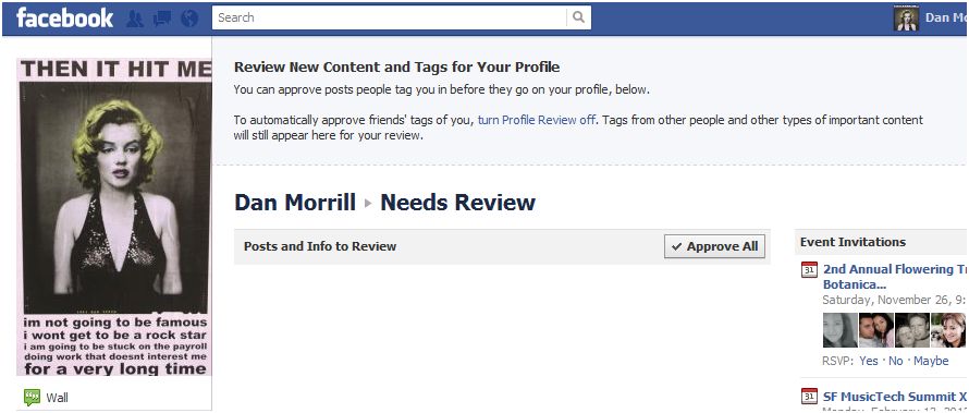 Facebook's new "Needs Review" feature