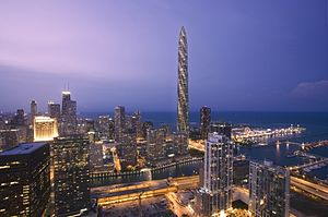 Computer rendering of the Chicago Spire. This ... Computer rendering of the Chicago Spire. This ...