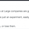 Small Deals at Large Companies. Hooray!! And 100% At Risk.