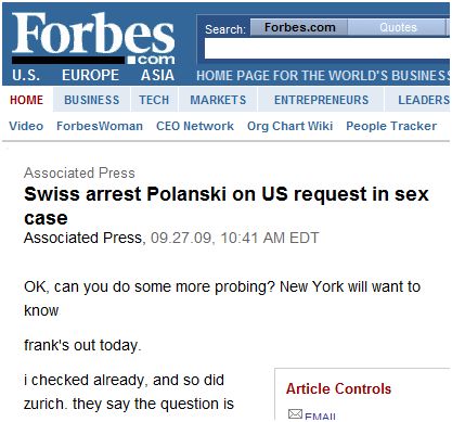 Forbes Gaffe: Prints Private Chat Between AP Reporters. How to Correct Online Publications.