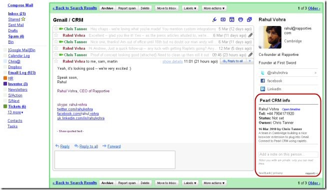 Pearl and Rapportive – Helping Email Become the Killer App (Again)