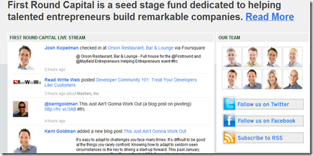Venture Capital 2.0 – Five Reasons Why First Round Capital is Better at Social than Your Company