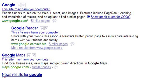 Google Advises Against Visiting their Own Pages