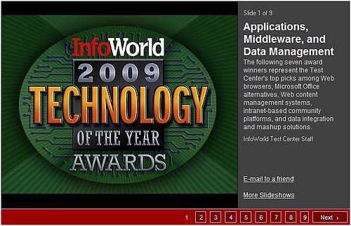 The InfoWorld 2009 Technology of the Year Awards